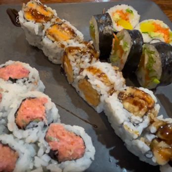 Kobe Sushi Hibachi - Maki combo (spicy tuna, sweet potato, house veggie) - Japanese Near Me - Madison, Alabama Kobe Sushi Hibachi - Maki combo (spicy tuna, sweet potato, house veggie) - Japanese Near Me - Madison, Alabama