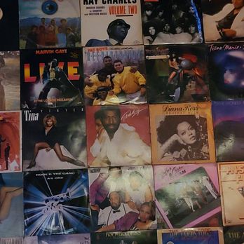 The Alley - They have a wall of album covers...thisnis just a snippet of them - Music Venues Near Me - Dallas, Texas