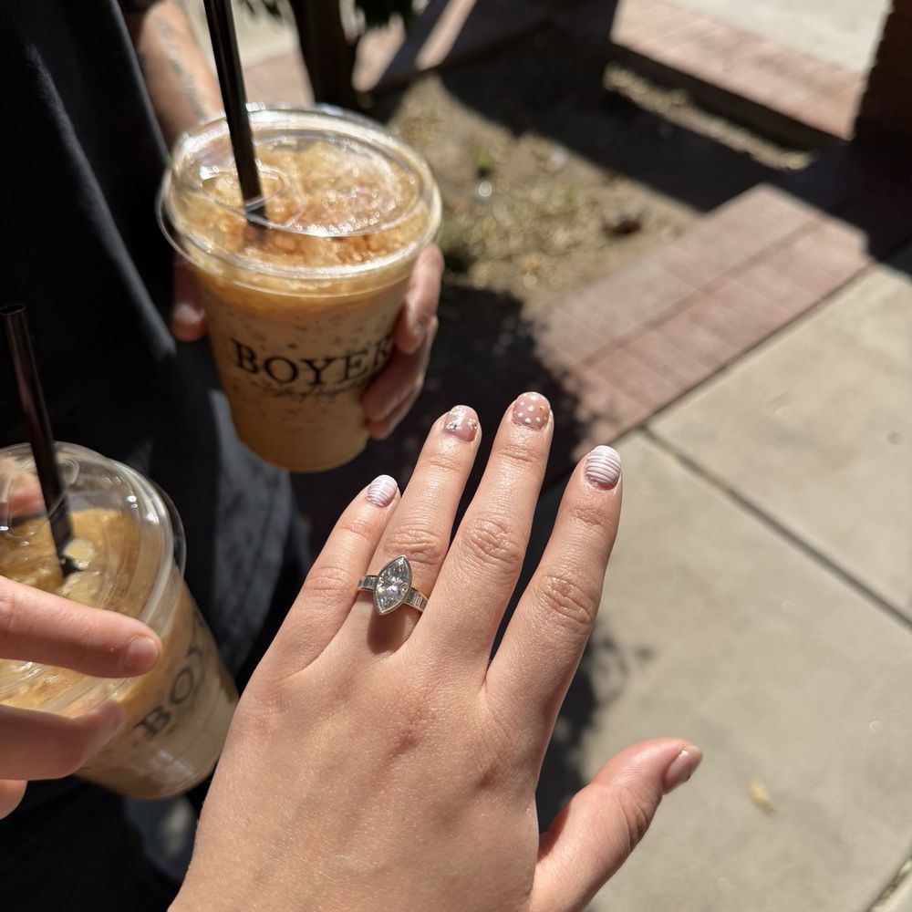 The Boyer Cafe - Maple Brown Sugar Shaken espresso and celebratory ring pic - Bakeries Near Me - Sun City, Arizona The Boyer Cafe - Maple Brown Sugar Shaken espresso and celebratory ring pic - Bakeries Near Me - Sun City, Arizona