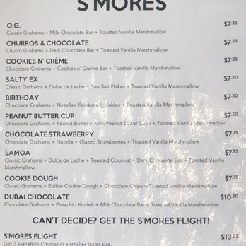 S'moreology - Menu (S'mores) - Desserts Near Me - West Covina, California