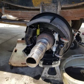 A&D Repairs - Replacing brakes on a dump truck - Auto Repair Near Me - Panama City, Florida