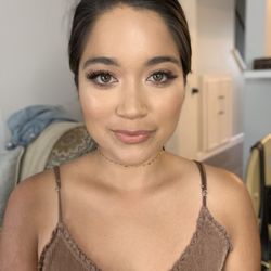 Faces By Rose - Bridal Trial After, with two different lash types.