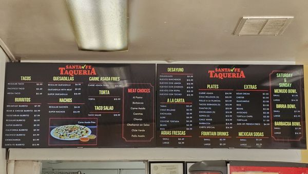 Menu photo 6 Santa Fe Taqueria San Jose, CA Menu photo 6 Santa Fe Taqueria San Jose, CA