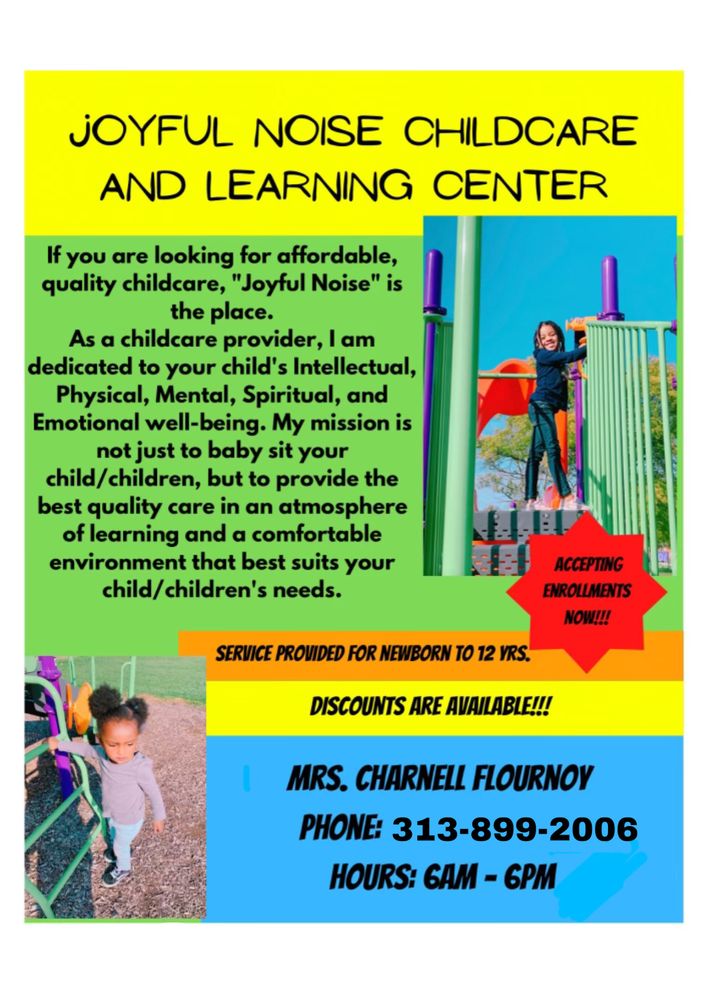 JOYFULNOISE CHILD CARE Request Consultation 26260 Stollman Dr