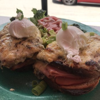La Grignote - Croque Madame. SOOOOO good. Lots of delicious bechamel and gruyere. Perfectly poached egg too. - Bakeries Near Me - Key West, Florida