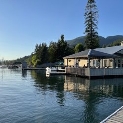 Drift Lakeside - View of the restaurant from the doc on the lake.