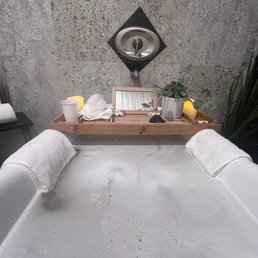 Getting ready for private bath Getting ready for private bath