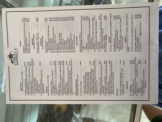 Menu photo 2 La Estrella Fabens, TX