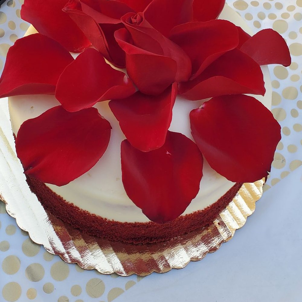 Sonoma Market - a cake with red rose petals on top - Grocery Near Me - Sonoma, California Sonoma Market - a cake with red rose petals on top - Grocery Near Me - Sonoma, California