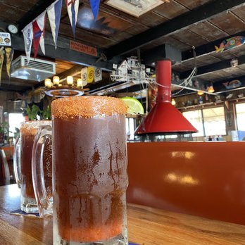 The Chowder Barge - 32oz Modelo Negra michellada with their house miche mix - Seafood Near Me - Wilmington, California The Chowder Barge - 32oz Modelo Negra michellada with their house miche mix - Seafood Near Me - Wilmington, California