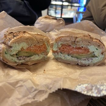 Best Bagel & Coffee - Everything Bagel with avocado and lox - Bagels Near Me - New York, New York