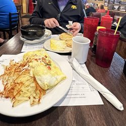 L D's Filling Station - Vegetarian Omelet and Hash Browns, Gluten Free