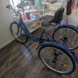 Action Bikes - Now for my son to attach the baskets.