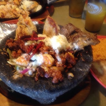 El Rancho Grande - Stone bowl with chicken and steak. - Mexican Near Me - West Chester, Ohio