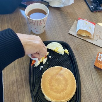 McDonald's - a pancake and a cup of coffee - Fast Food Near Me - Merced, California McDonald's - a pancake and a cup of coffee - Fast Food Near Me - Merced, California