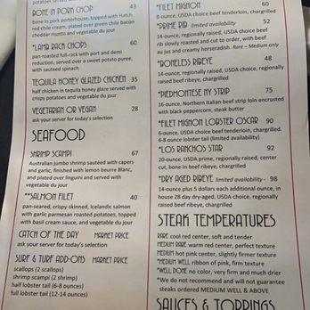 Vernon's Speakeasy - Menu - Steakhouses Near Me - Los Ranchos, New Mexico