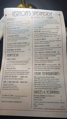 Menu photo 7 Vernon's Speakeasy Los Ranchos, NM