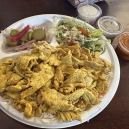 Chicken Shawarma Plate $15 2/7/2026