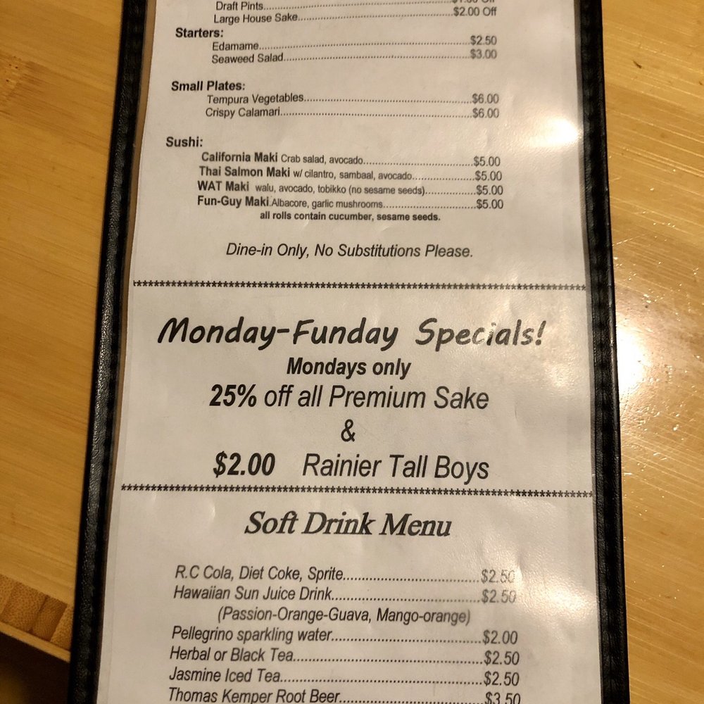 Sushi Okalani - Menu 5 of 8 - September 2019 - VN - Sushi Bars Near Me - Hood River, Oregon
