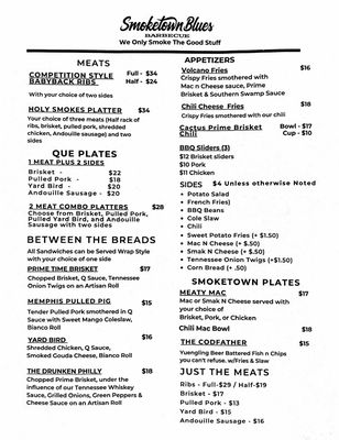 Menu photo 3 Smoketown Blues Valparaiso, IN