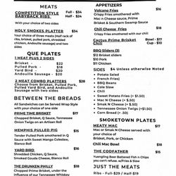 Smoketown Blues - Our most recent menu!
