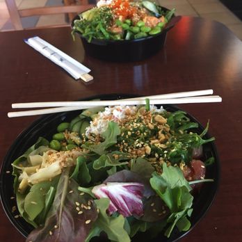 Poke Cafe - Two regular poke bowls - Poke Near Me - Seattle, Washington