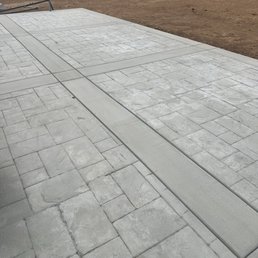 Backyard patio concrete 18ft x 34ft Backyard patio concrete 18ft x 34ft