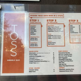 Toss Noodle Bar - Menu - Asian Fusion Near Me - Berkeley, California