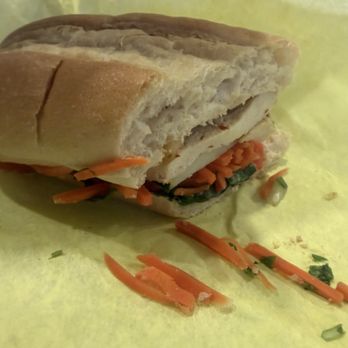 Banh Shop - Half of tofu banh mi sandwich - Vietnamese Near Me Banh Shop - Half of tofu banh mi sandwich - Vietnamese Near Me