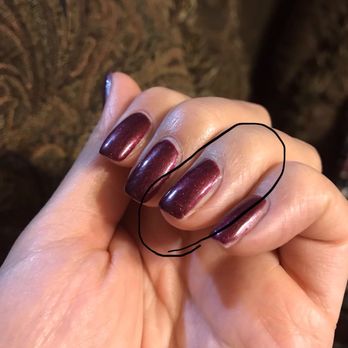 Miss Nails - Because she didn't paint the whole nail, my nail now has a crack - Nail Salons Near Me - Oak Lawn, Illinois Miss Nails - Because she didn't paint the whole nail, my nail now has a crack - Nail Salons Near Me - Oak Lawn, Illinois