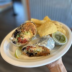 Juan's Mexican Grill - Burrito and chips