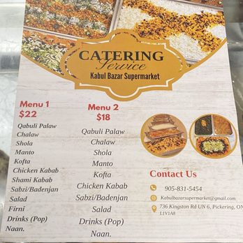 Kabul Bazar Supermarket - Catering Menu - International Grocery Near Me - Pickering, Ontario Kabul Bazar Supermarket - Catering Menu - International Grocery Near Me - Pickering, Ontario