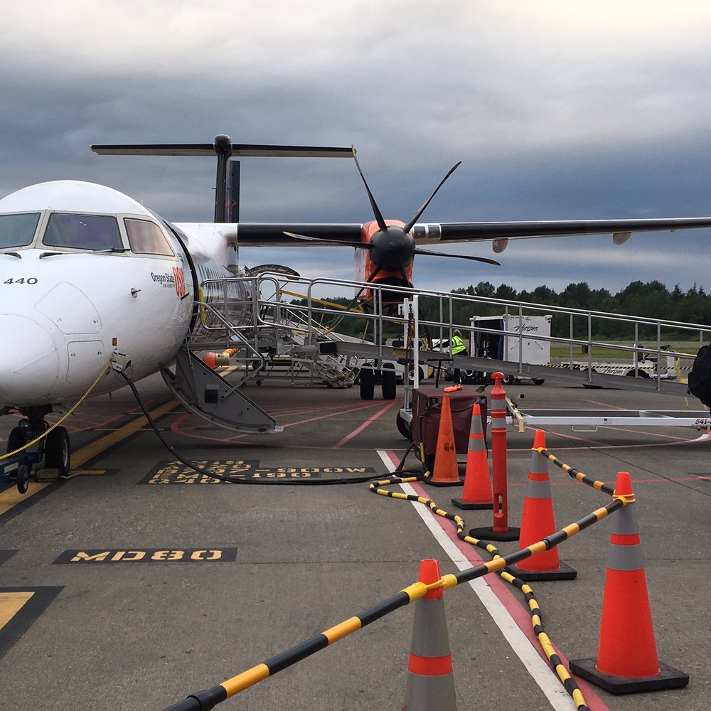 Alaska Airlines - BLI-SEA - for the small planes, you have to go out onto the tarmac to board. - Airlines Near Me - Detroit, Michigan