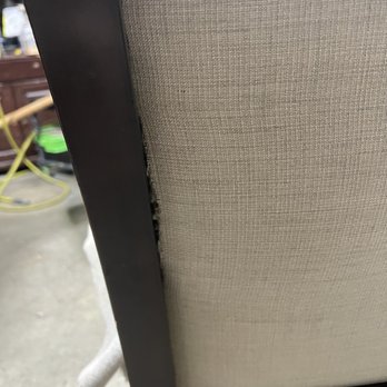 MG Reupholstery & Custom - Before photo, ripped chair back - Furniture Reupholstery Near Me - Gilroy, California