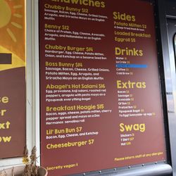 Chubby Bunny - The Chubby Bunny Menu