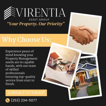 Virentia Asset Group - Choose us for our dedication, expertise, and unparalleled service. Your property is in good hands. Contact us today! - Property Management Near Me Virentia Asset Group - Choose us for our dedication, expertise, and unparalleled service. Your property is in good hands. Contact us today! - Property Management Near Me