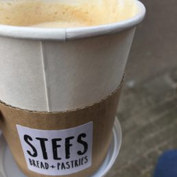 Hot and fresh cappuccino.