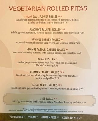 Menu photo 2 Aladdin's Eatery + Lounge Cincinnati, OH
