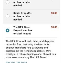 As stated above "UPS store will pack, label and ship." Ask Amazon to change this if you think you're right. As stated above "UPS store will pack, label and ship." Ask Amazon to change this if you think you're right.