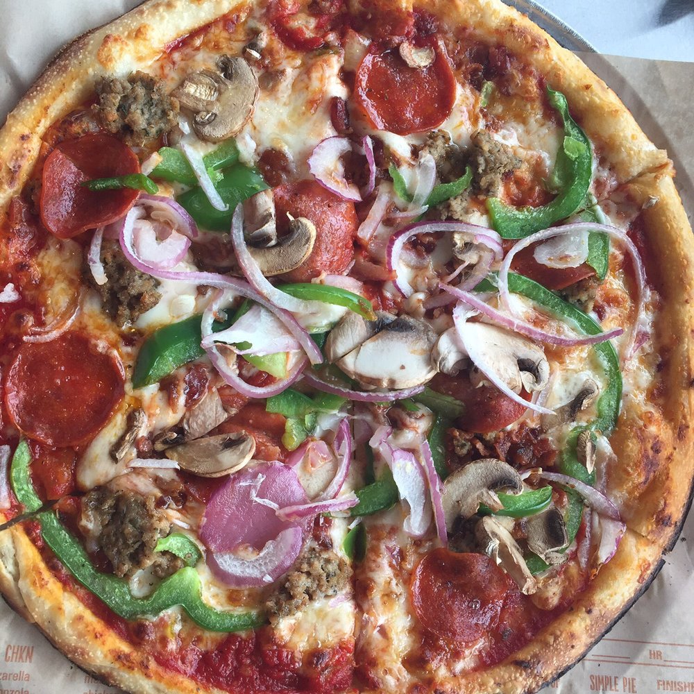 Blaze Pizza - Meat lovers witha couple extra toppings - Pizza Near Me - Mason, Ohio Blaze Pizza - Meat lovers witha couple extra toppings - Pizza Near Me - Mason, Ohio