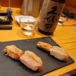 Futami - Nigiri Sushi - Amaebi/Shrimp with fried shrimp head (goodness burst out when you bite into them; what a memorable bite)