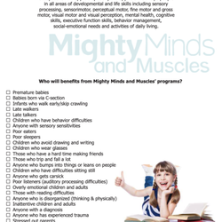 Mighty Minds And Muscles - Occupational Therapy