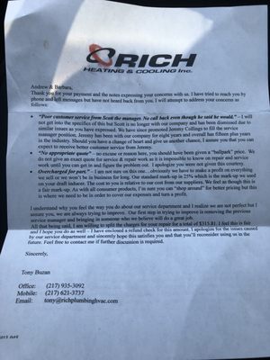 Rich Heating-Cooling & Plumbing Logo