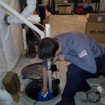 Advantage - New Weil sump pump going in - Plumbing Near Me - Elgin, Illinois