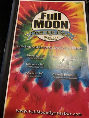 Menu photo 1 The Full Moon Oyster Bar Concord, NC Menu photo 1 The Full Moon Oyster Bar Concord, NC
