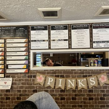 Pink's Ice Cream Shop - Interior of Pink's - menu - Juice Bars & Smoothies Near Me - Hanalei, Hawaii Pink's Ice Cream Shop - Interior of Pink's - menu - Juice Bars & Smoothies Near Me - Hanalei, Hawaii