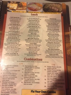 Menu photo 7 Las Palmas Mexican Grill Raeford, NC
