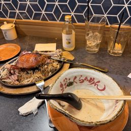 So delicious, ramen devoured - chicken tasted good even the next day for lunch on a bed of rice.