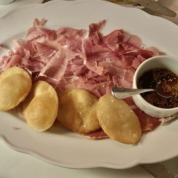 Gioia - Prosciutto De Parma-- with fried gnocchi rounds and sweet/vinegary fig sauce - Pasta Shops Near Me - Oyster Bay, New York