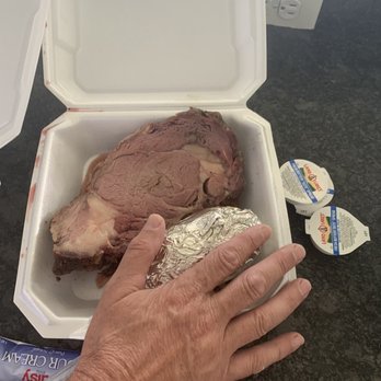 The Prime Rib Guy - Prime rib/ with baked potato! 20.00 lunch portion! The dinner portion is MUCH MUCH BIGGER! And is 36.00. - Food Trucks Near Me The Prime Rib Guy - Prime rib/ with baked potato! 20.00 lunch portion! The dinner portion is MUCH MUCH BIGGER! And is 36.00. - Food Trucks Near Me
